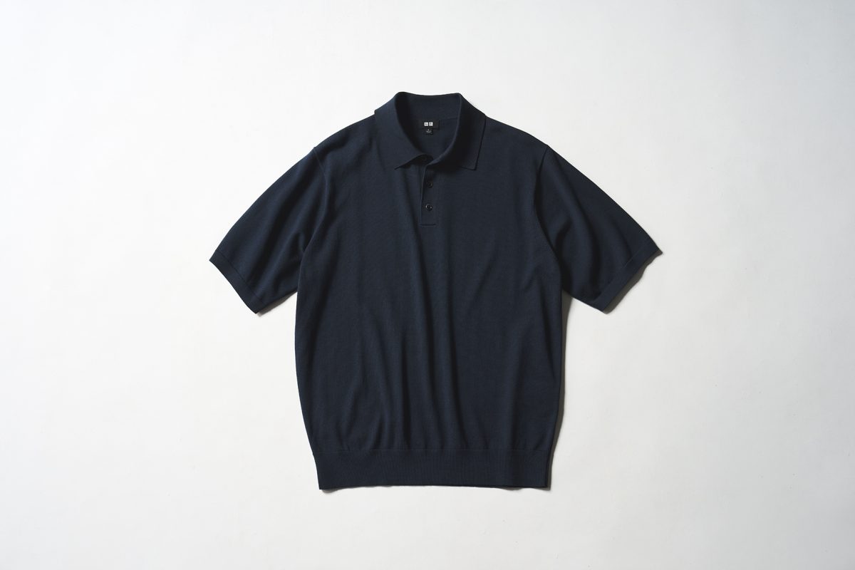 ウォッシャブルニットポロセーター 68 BLUE ￥2,990