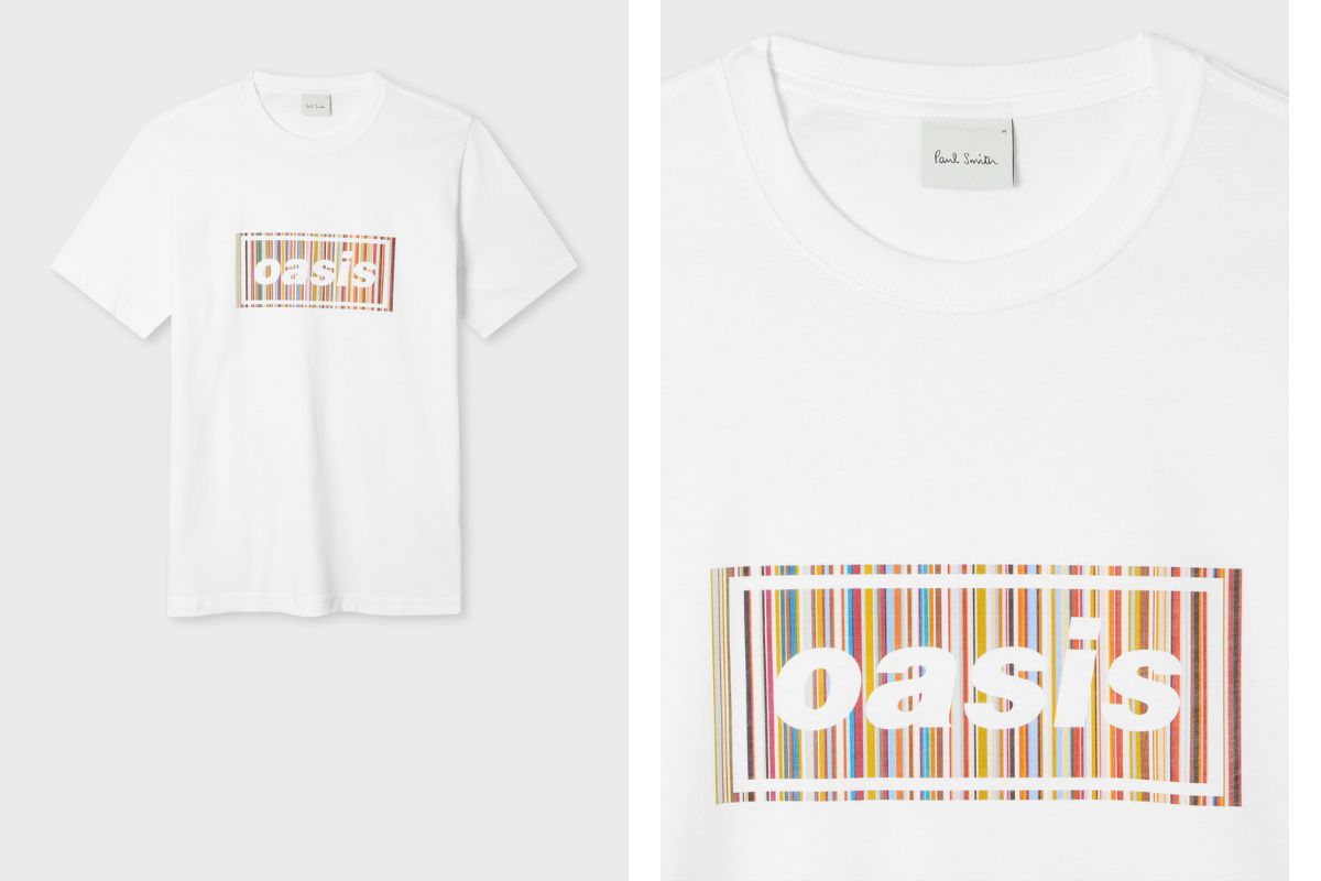 Paul Smith × Oasis「シグネチャーストライプロゴ Tシャツ」￥16,500