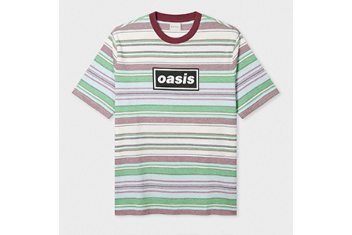 Paul Smith × Oasis「ストライプ＆ロゴ Tシャツ」￥22,000
