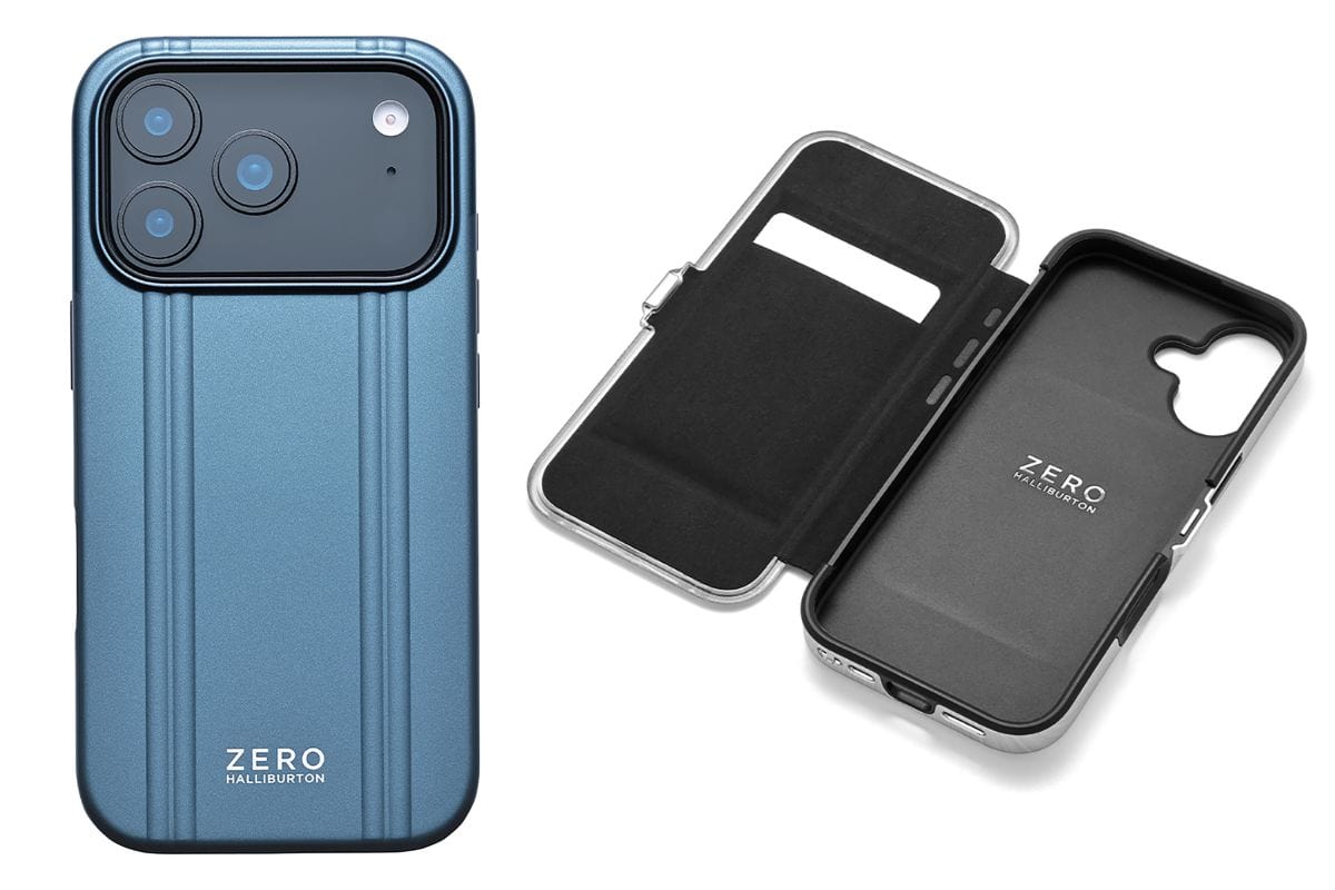 ゼロハリバートン「ZERO HALLIBURTON Hybrid Shockproof Flip Case」￥9,900／iPhone17、iPhone17 Pro