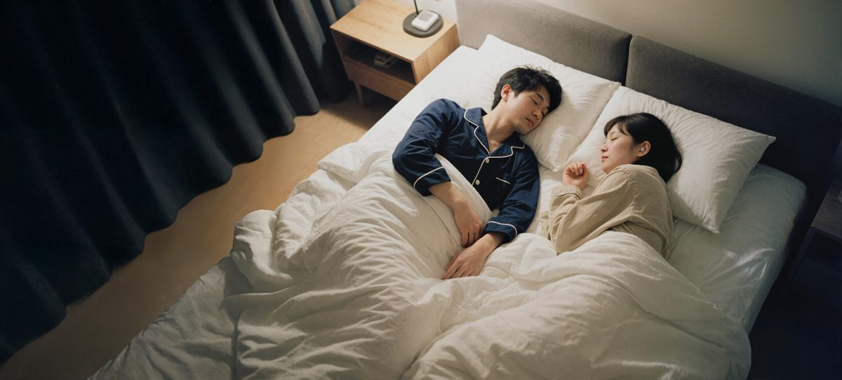 イヤホン単体でアラームをセットして直接鳴らすことができるため、周囲を気にせず安⼼して使用できる