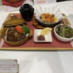 黒毛和牛ステーキご飯＆海老と帆立のあつあつグリル（サラダ・味噌汁・漬物付）