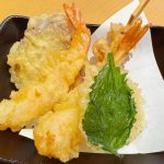 秋の山海の幸天ぷら盛り（えび天）