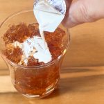 午後の紅茶ゼリーにミルクを加えることで、かなり高級感のある仕上がりになりました
