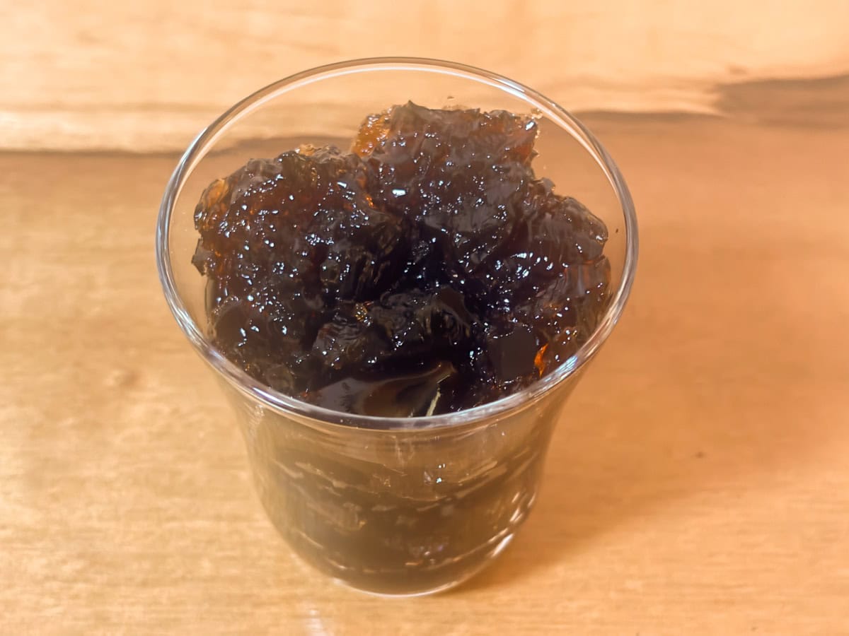 無糖コーヒーで作ったので、このままではかなり苦みが強いです