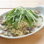 今回のメニューは、麺の硬さと熱いスープから立つニンニクとオリーブオイルの香りが決め手