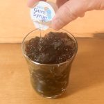 無糖コーヒーで作ると、お好みに応じてガムシロップを加える必要がありそうです