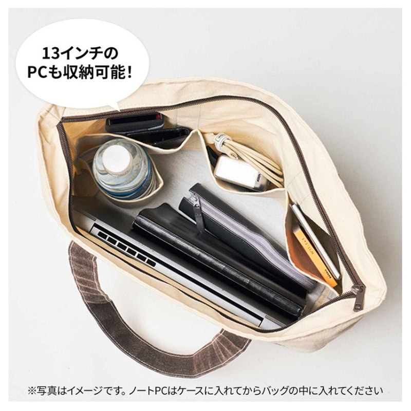モノマックス2025年11月号 特別付録は「紀ノ国屋　5ポケット付き！トートバッグ」！ 13インチのPCやA4ファイルも収納できる大容量サイズ
