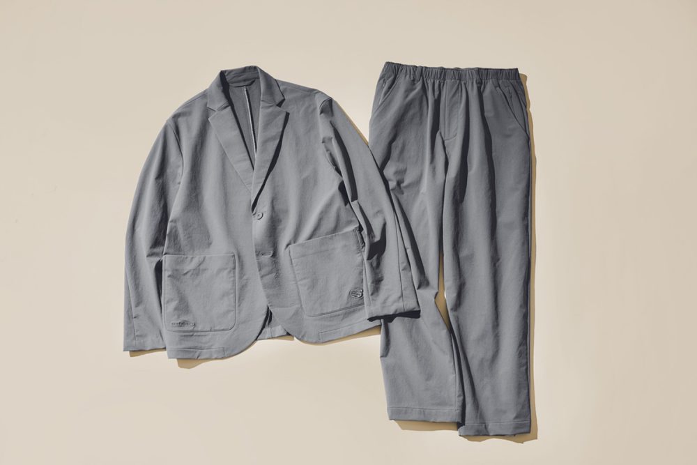ニューバランスから今年7月に誕生した新ブランド「エヌビー グレー（NB GREY）」のセットアップ