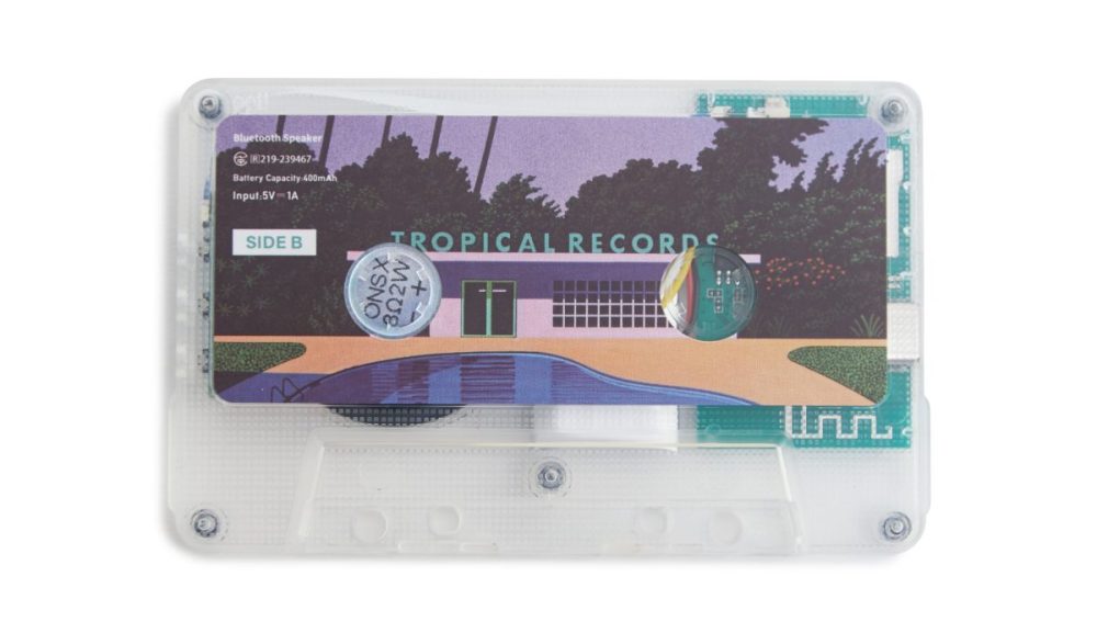 HIROSHI NAGAI × OPT90× 1978 MENʼS MELROSE「OPT90 カセットテープスピーカー」¥4,950/約100×63×12㎜/連続再生時間は約6時間(最大音量時)/2色展開(ホワイト、ブラック)