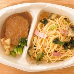 「和風おろしハンバーグ&香味醤油スパゲティ」の電子レンジの加温時間は、500wで約6分50秒、600wで約6分10秒