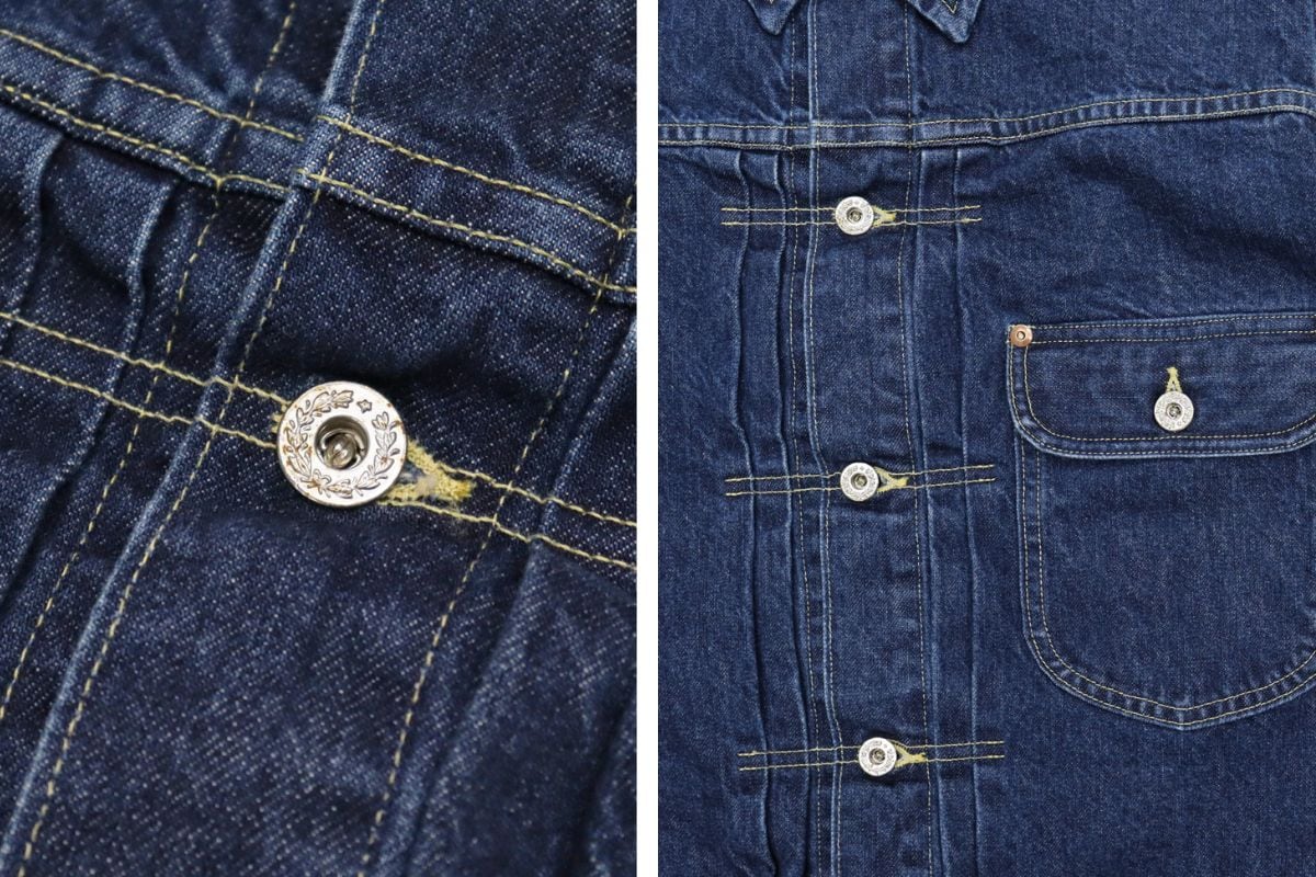 ディテールは鉄製の月桂樹ボタンやダブルステッチなど大戦モデル特有のものとなっている