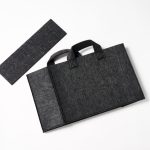 持ち運べるフェルト ファイルボックス　「中敷きを抜けば折り畳める」