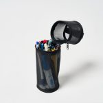 ナイロンメッシュ縦でも横でも使えるペンケース　「立てればペンスタンドに」