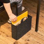 持ち運べるフェルト ファイルボックス ￥1,090