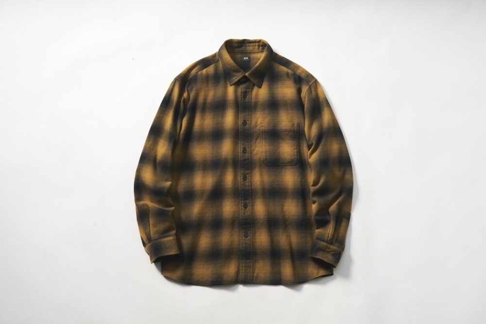 フランネルチェックシャツ 47 YELLOW ￥3,990
