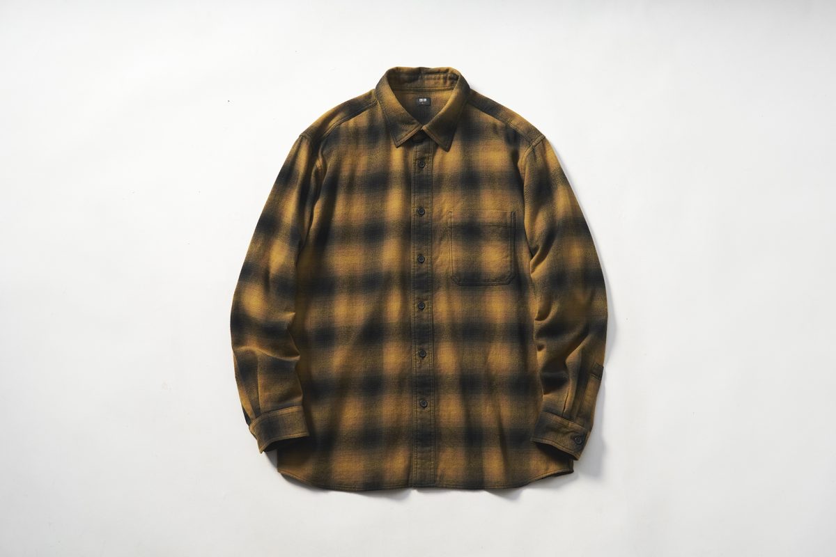 フランネルチェックシャツ 47 YELLOW ¥3,990