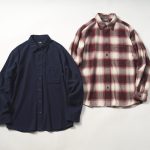 フランネルシャツは２種類あって、柄物のフランネルチェックシャツと、無地のフランネルシャツが展開