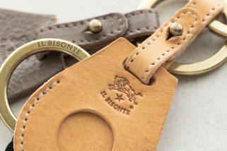【レザー×IoTガジェットの相性は?】イル ビゾンテからバケッタレザー製の「AirTag」用ケース登場
