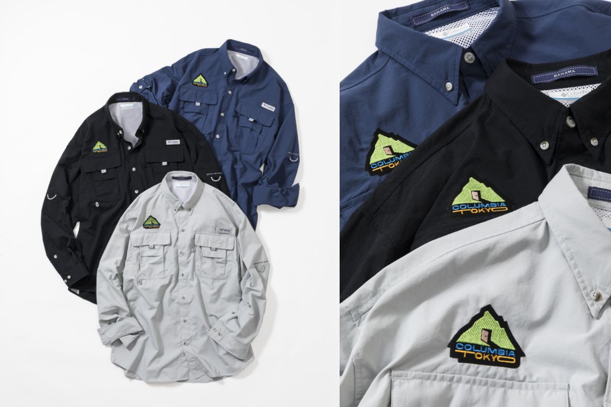 コロンビア「バハマ II ロングスリーブシャツ」各¥9,350/3色展開(ブラック、クールグレー、カーボン)