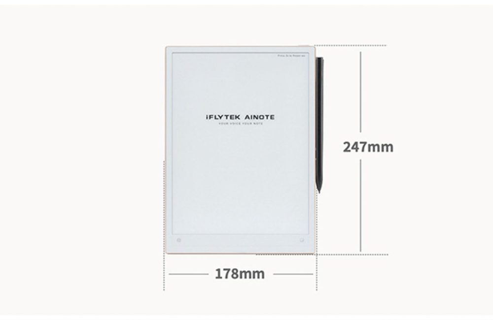 サイズは縦247mm × 横178mmでB5用紙に迫る勢いの10.65インチ大画面