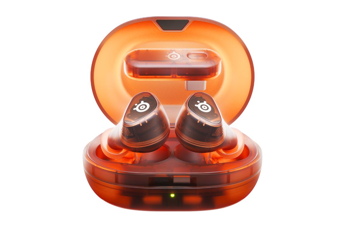 スティールシリーズ「Arctis GameBuds Glorange」参考価格￥28,310／／最長連続使用時間約40時間／IP55／国内限定1000台