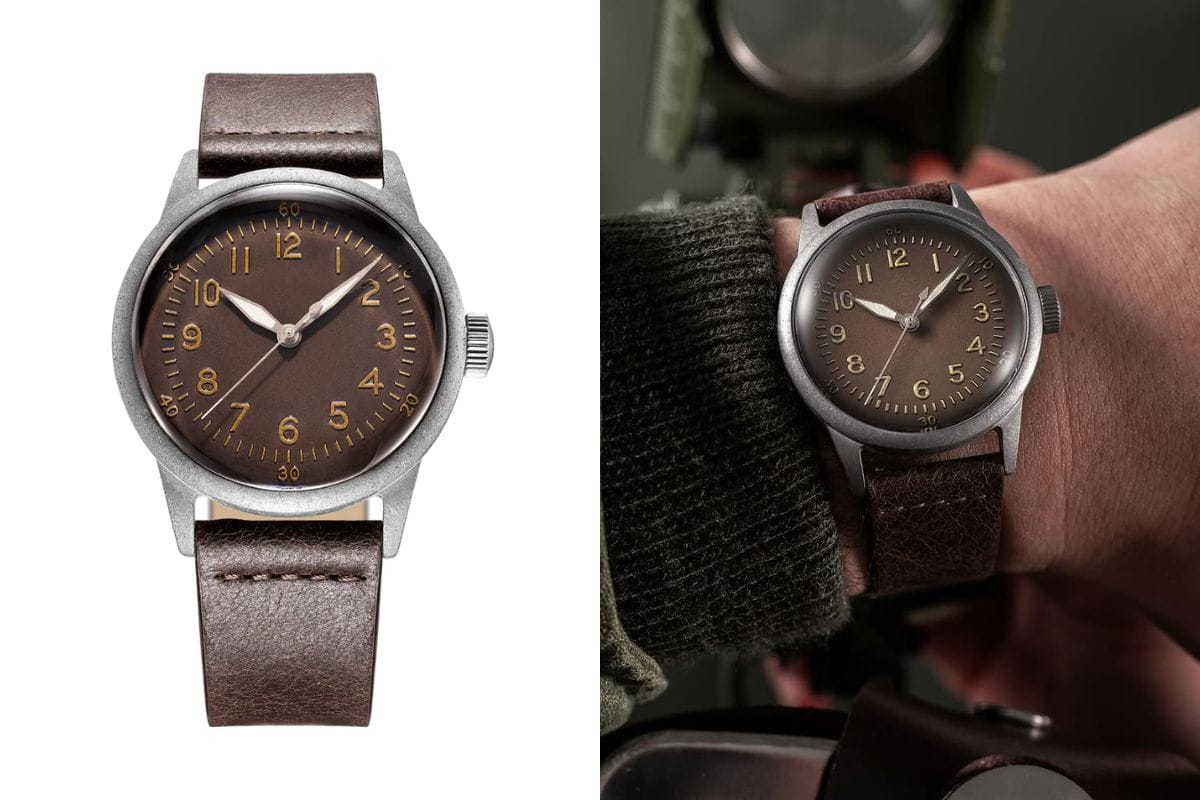 レジダス「Neptune-44 Patina」￥95,700／自動巻／38㎜径／パワーリザーブは約42時間／10気圧防水