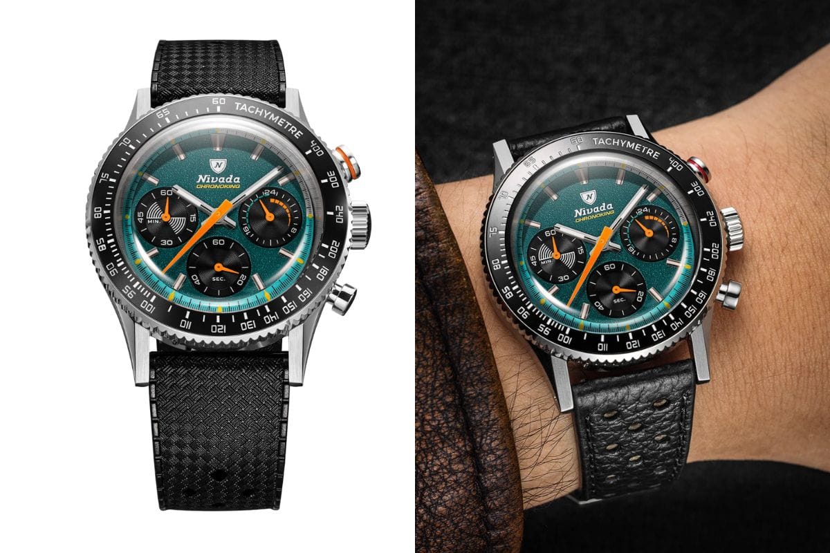 ニバダ・グレンヒェン「クロノキングレーシング（87051Q01）」￥111,000／クオーツ／38㎜径／10気圧防止