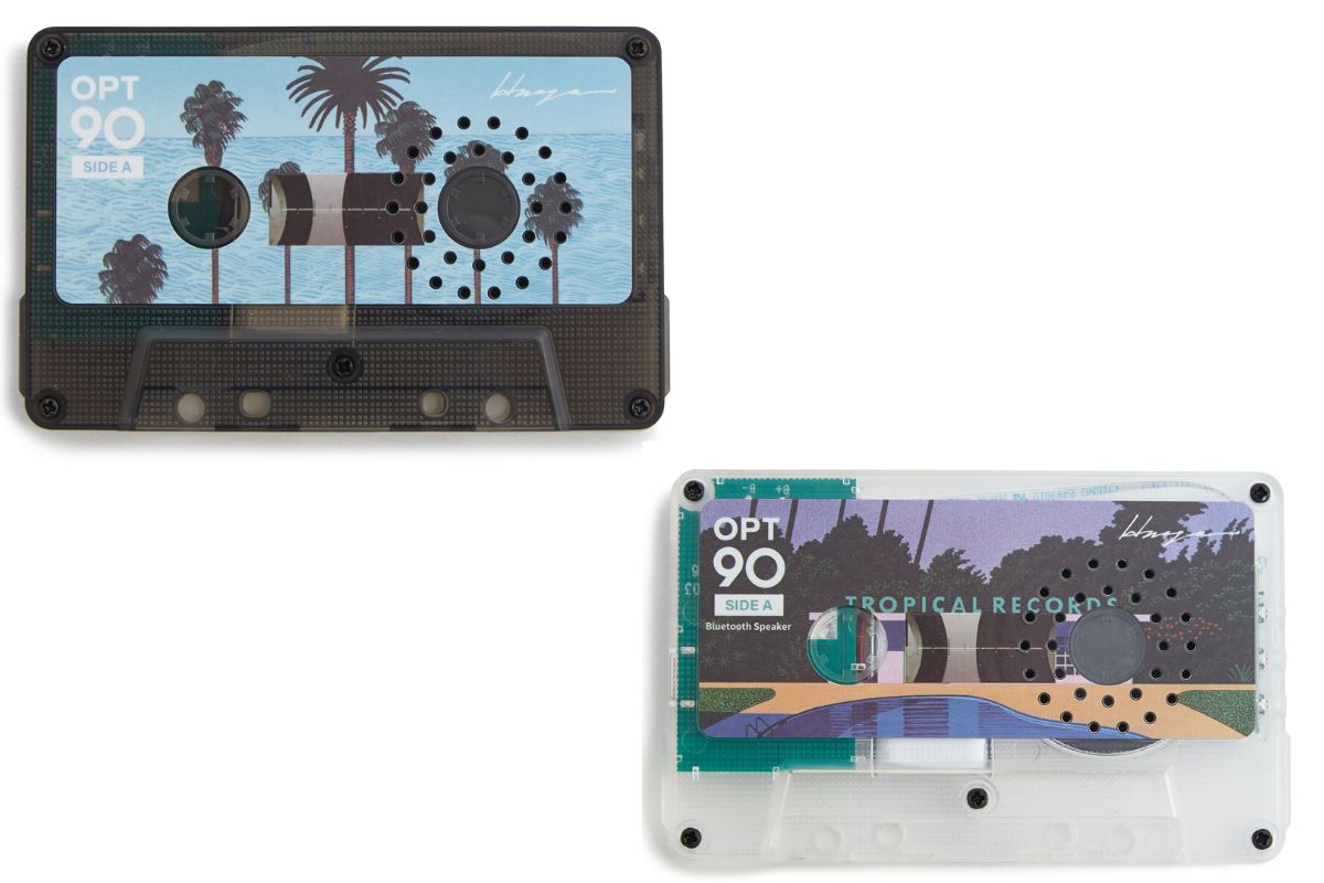 HIROSHI NAGAI × OPT90× 1978 MENʼS MELROSE「OPT90 カセットテープスピーカー」各¥4,950/約100×63×12㎜/連続再生時間は約6時間(最大音量時)/2色展開(ホワイト、ブラック)