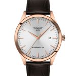 ティソ「ティソ クラシックドリーム パワーマティック 80（ローズゴールドPVD・レザー）」￥72,160／自動巻／40㎜径／パワーリザーブは最⾧80時間／5気圧防水