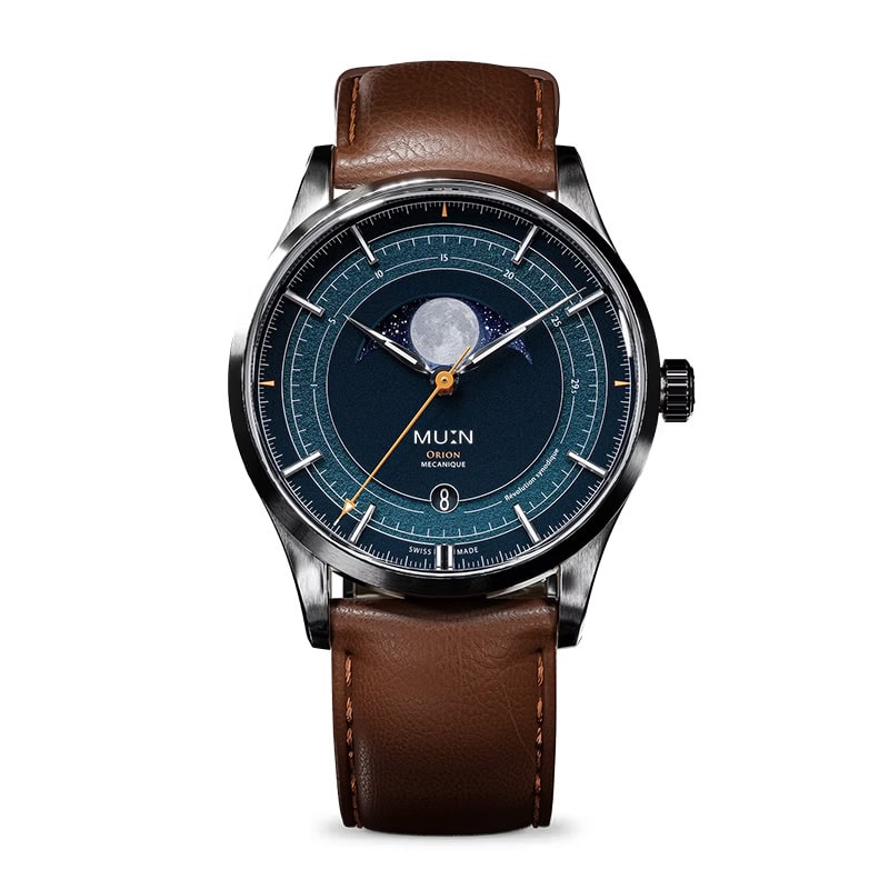 MU:N「オリオン グリーン リミテッドエディション」￥330,000／手巻／38㎜径／パワーリザーブは約41時間／10気圧防水／世界限定200本