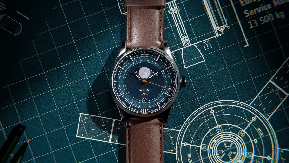 MU:N「オリオン グリーン リミテッドエディション」¥330,000/手巻/38mm径/パワーリザーブは約41時間/10気圧防水/世界限定200本