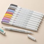 ゼブラ「マイルドライナーファイン」各¥165/水性マーカー/細・極細両用/水性顔料インク/全10色