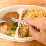 「和風おろしハンバーグ&香味醤油スパゲティ」のつけ合わせポテトにも、和風おろしソースがよく合います