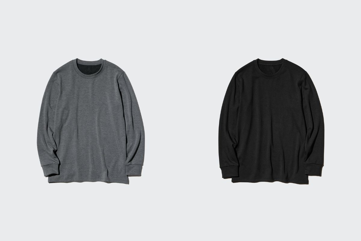 ユニクロ「極暖ヒートテックカシミヤブレンドクルーネックT」各￥2,290