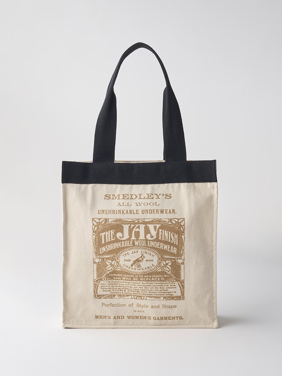 ジョンスメドレー×リラップ「オーガニックコットンキャンバスバッグ（SMALL）」￥5,500／W36×H39×G12㎝