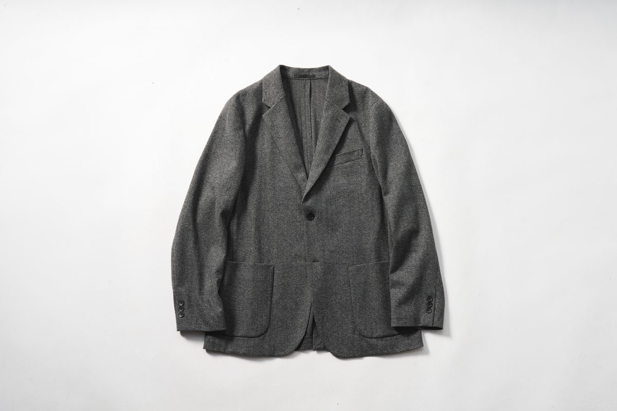 ブラッシュドジャージージャケット/ヘリンボーン ￥6,990