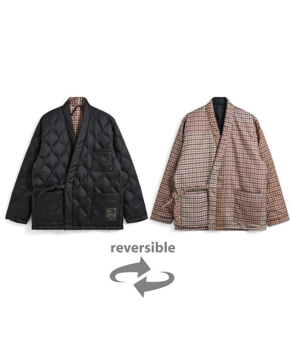 タイオン×ユニバーサルワークス「リバーシブル 袢纏ダウンジャケット（UW-TA-R101KJ）」￥25,960