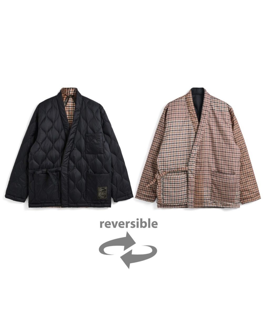 タイオン×ユニバーサルワークス「リバーシブル 袢纏ダウンジャケット（UW-TA-R101KJ）」￥25,960