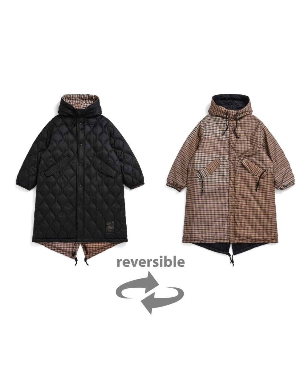 タイオン×ユニバーサルワークス「リバーシブル ダウンモッズコート（UW-TA-R106MJ）」￥39,600