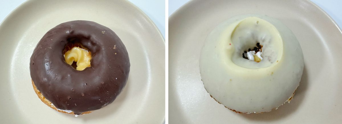 濃厚なクリームとチョコの甘みを楽しめるドーナツ