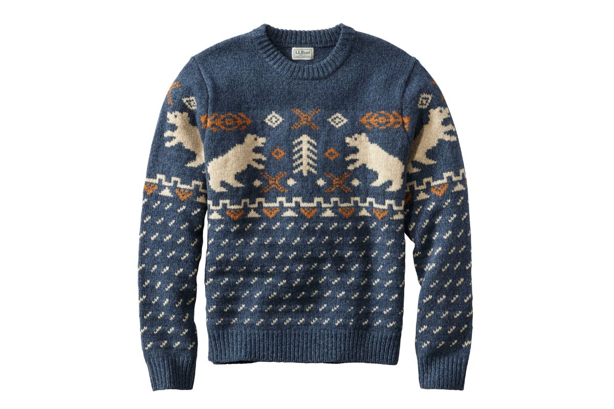 L.L.Bean「エル・エル・ビーン・クラシック・ラグ・ウール・セーター、クルーネックフェアアイル MEN'S」￥18,700