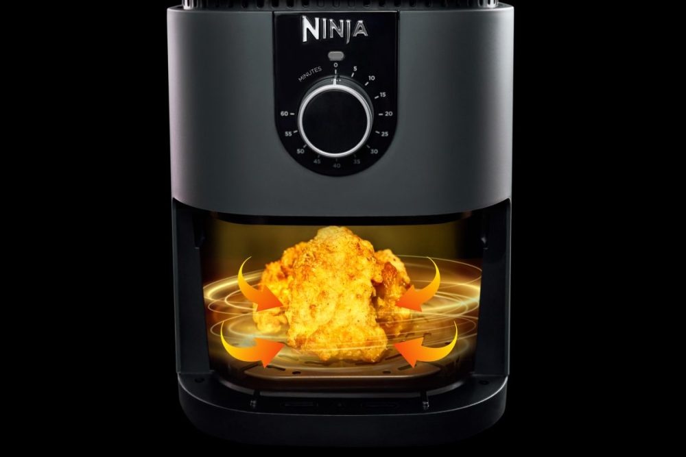 強力熱風で包み込み、外はカリッと、中はジューシーな仕上がりに