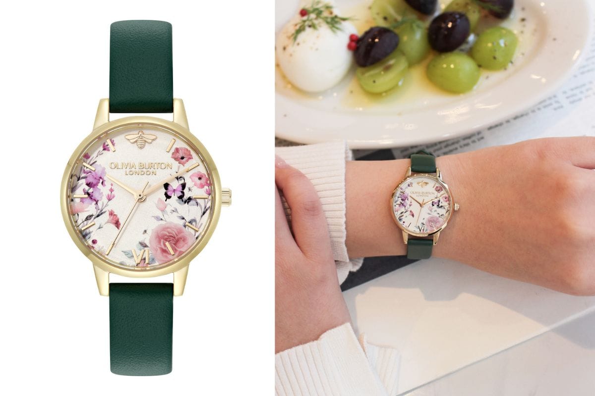 オリビア・バートン「シグネチャー- イラストレイテッドフローラル」￥19,800／クオーツ／30㎜径／3気圧防水