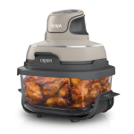 ニンジャ「ニンジャ クリスピー テーブルクッカー」市場想定価格¥29,700/Lサイズセット時:高さ29×幅29×奥行25㎝、Sサイズセット時:高さ22×幅22×奥行21㎝