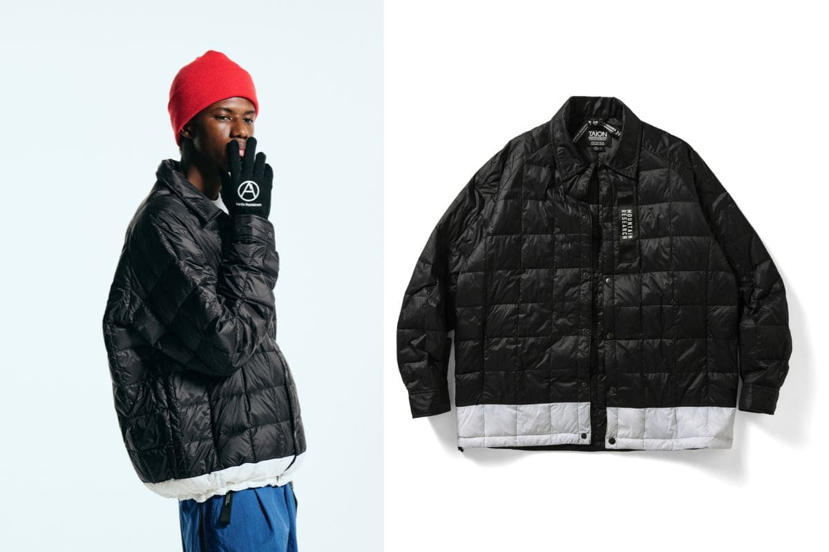 タイオン×マウンテンリサーチ「MR-TA-109B-WHL_Down Coach Jacket」￥19,800