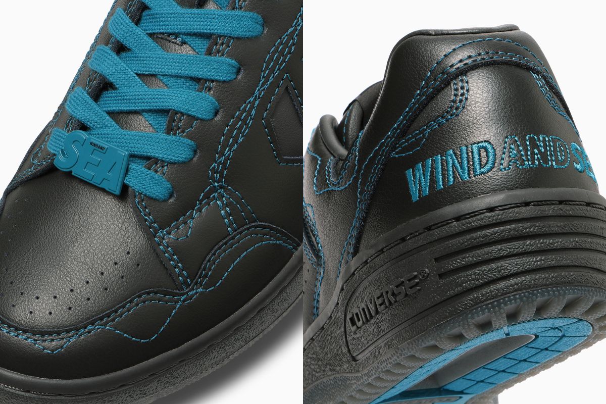 月が照らす夜の海を波線(WIND AND SEA)を表現