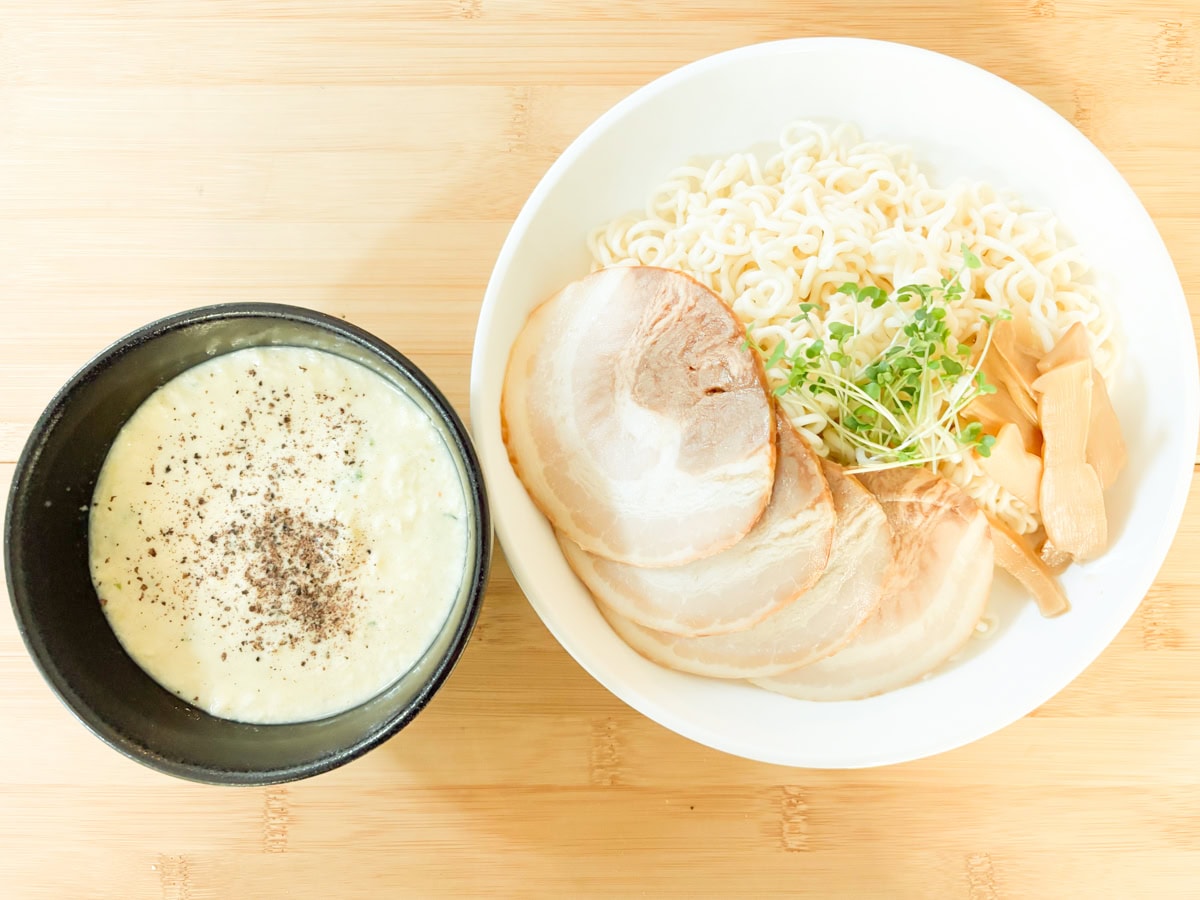 【メニュー5】カルボナーラつけ麺