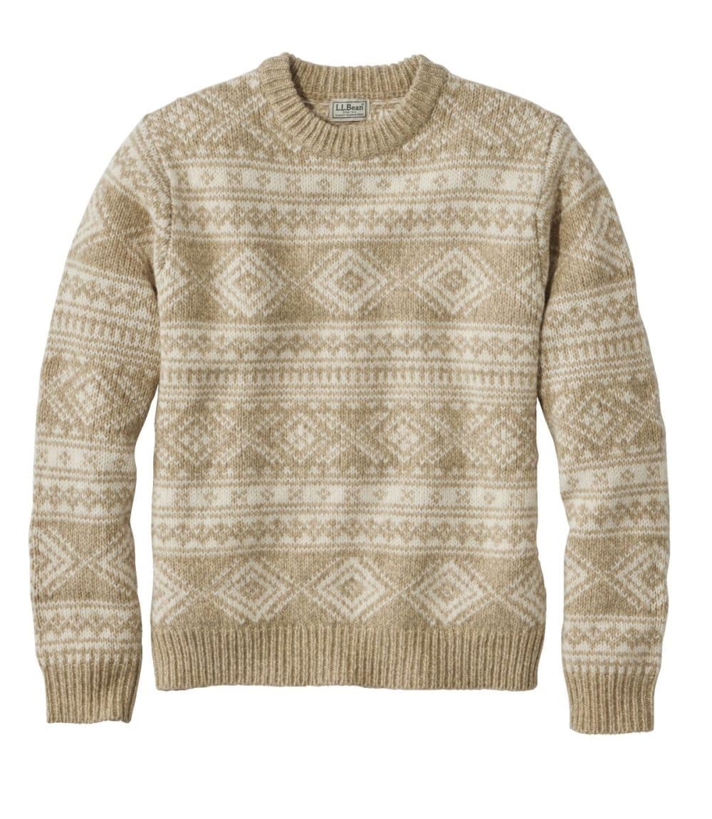 L.L.Bean「エル・エル・ビーン・クラシック・ラグ・ウール・セーター、クルーネックフェアアイル MEN'S」￥18,700