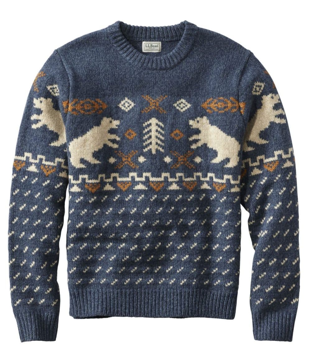 L.L.Bean「エル・エル・ビーン・クラシック・ラグ・ウール・セーター、クルーネックフェアアイル MEN'S」￥18,700